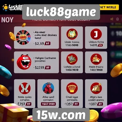 Novas funcionalidades do site luck88game